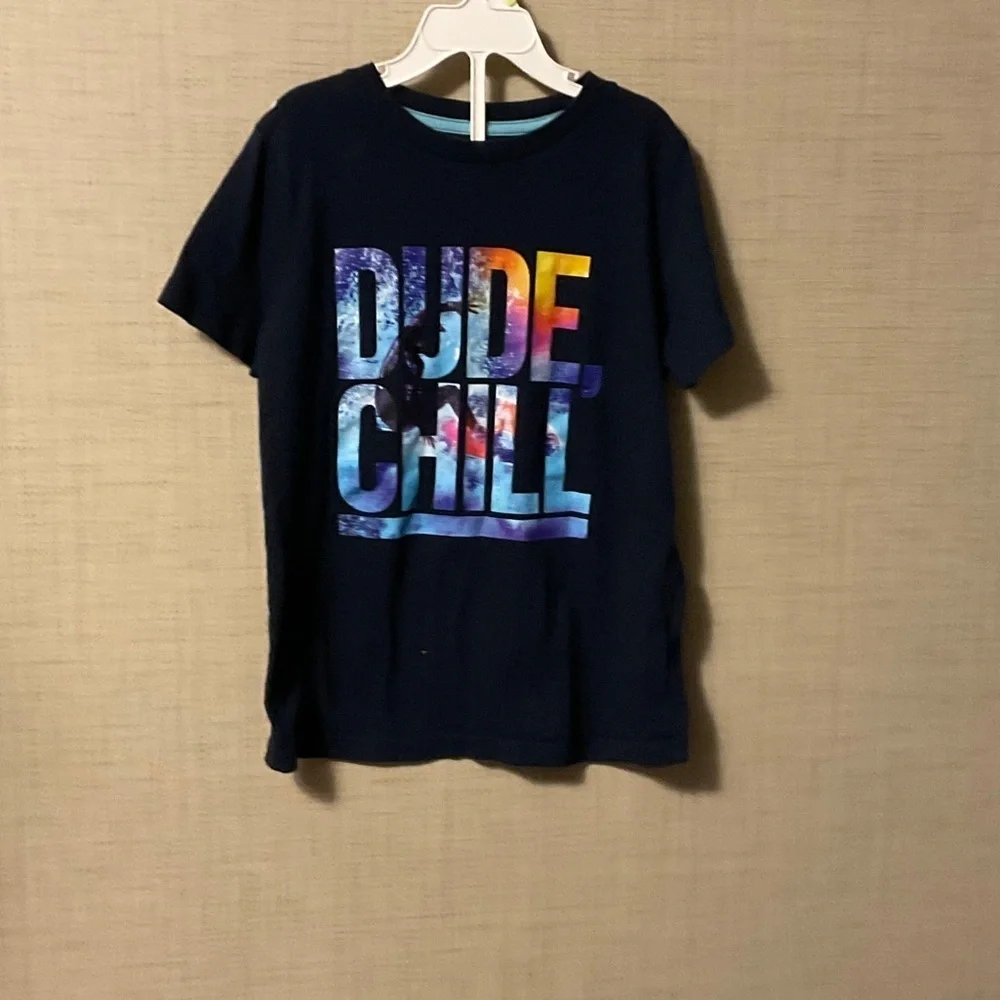 Old Navy Kids Tee with Multicolor 'Dude Chill' Graphic